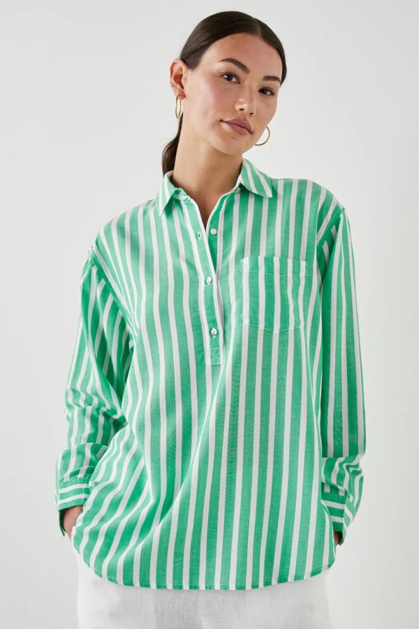 Rails Elle Shirt- Clover Stripe (Online Only) Online Hot Sale