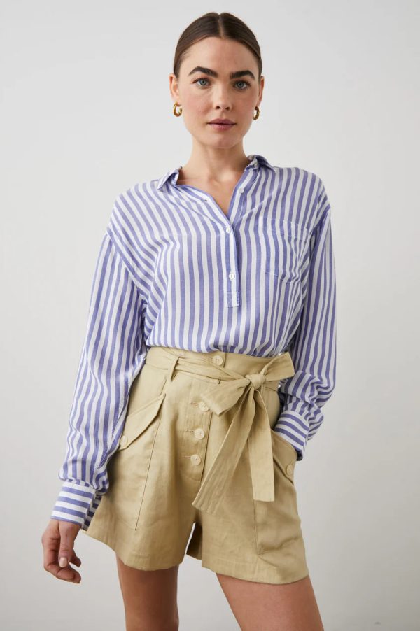 Rails Elle Shirt- Blue White Stripe (Online Only) For Sale