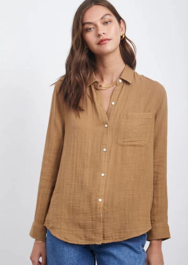 Rails Ellis Shirt- Toasted Coconut (Online Only) on Sale