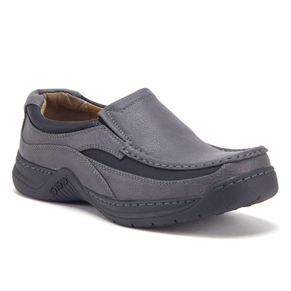 Mens Rocus Slip On Comfort Walking Loafers Shoes C-212 Grey Online