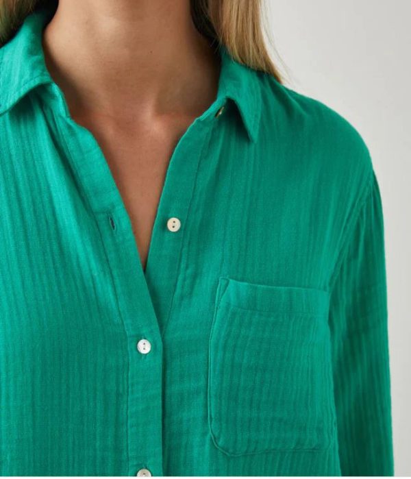 Rails Ellis Shirt- Emerald (Online Only) Cheap