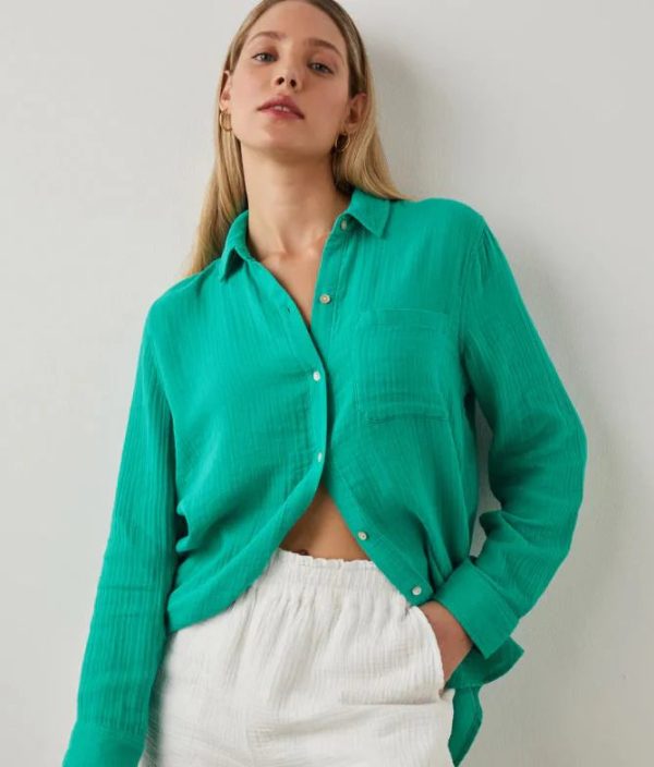 Rails Ellis Shirt- Emerald (Online Only) Cheap