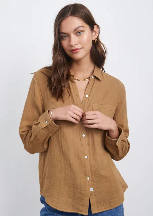 Rails Ellis Shirt- Toasted Coconut (Online Only) on Sale