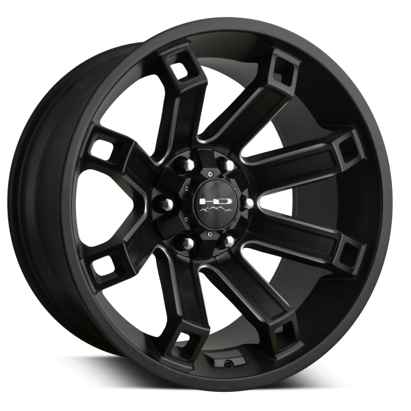 HD Off-Road Hollow Point Wheels | Black Milled | for 6x139.7 Trucks Hot on Sale