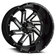 HD Off-Road Wheels SAW | Gloss Black with Milled Face | for 5x139.7 Trucks Sale