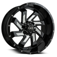 HD Off-Road Wheels SAW | Gloss Black with Milled Face | for 5x139.7 Trucks Sale