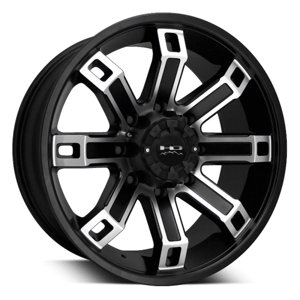 HD Off-Road Hollow Point Wheels | Black Machined | for 6x139.7 Trucks Fashion