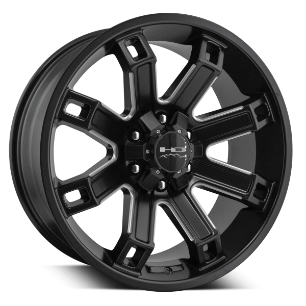 HD Off-Road Hollow Point Wheels | Black Milled | for 6x139.7 Trucks Hot on Sale